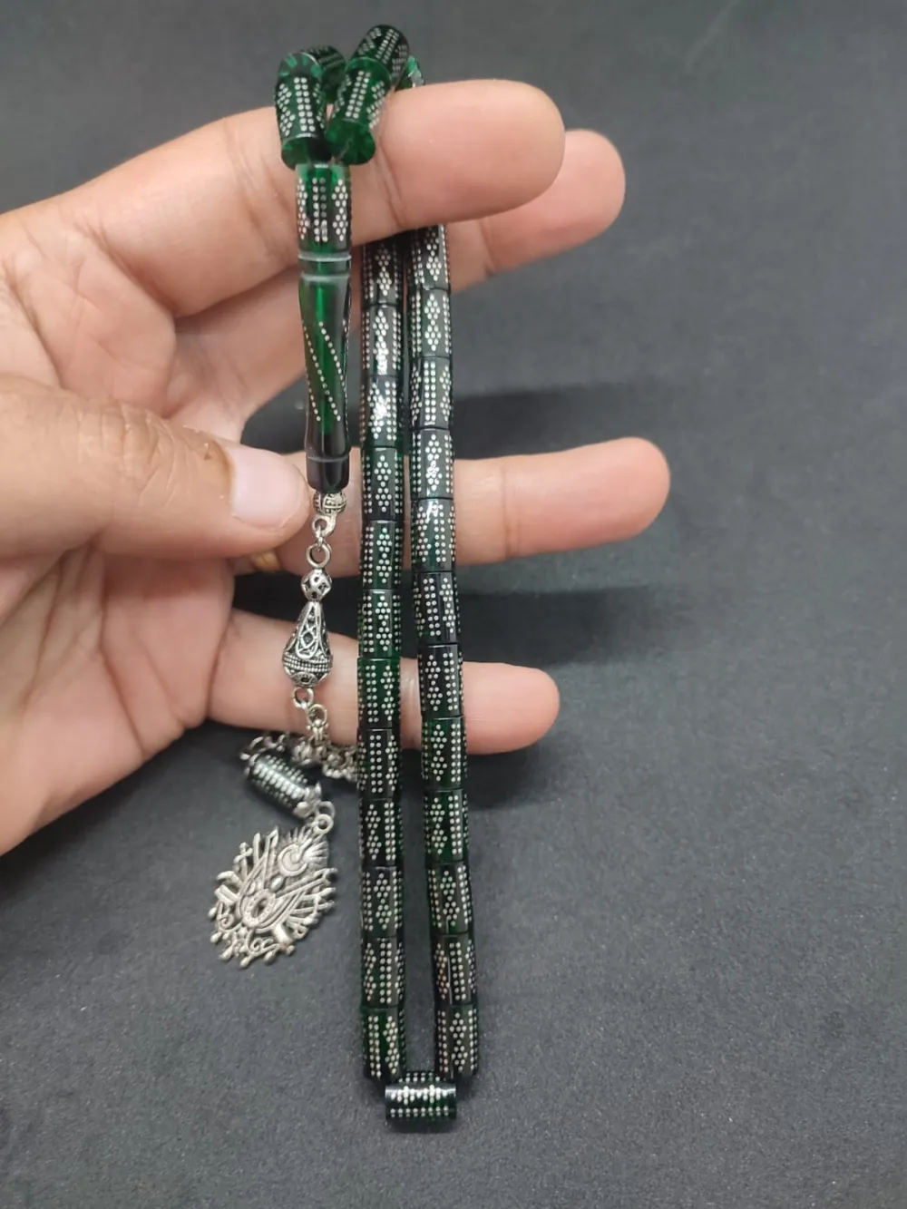 Emrah Baran Usta İşi̇ 925 Ayar Gümüş Çakımlı (10.000 Çakım) Ateş-İ Kehri̇bar küçük resim 3