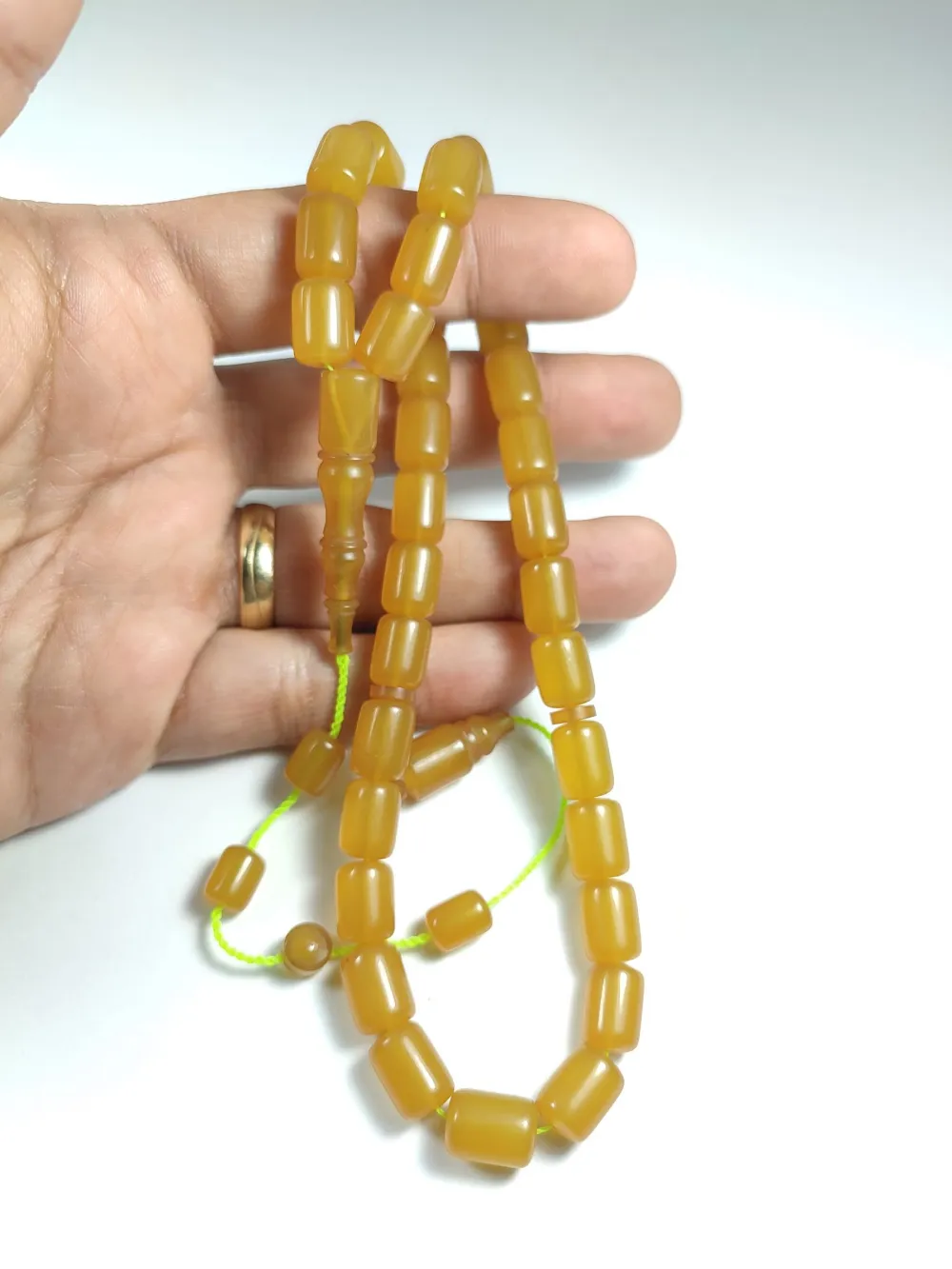 Mesut Elma Usta İşi̇ İmzalı Mühürlü Sıkma Kehri̇bar küçük resim 5