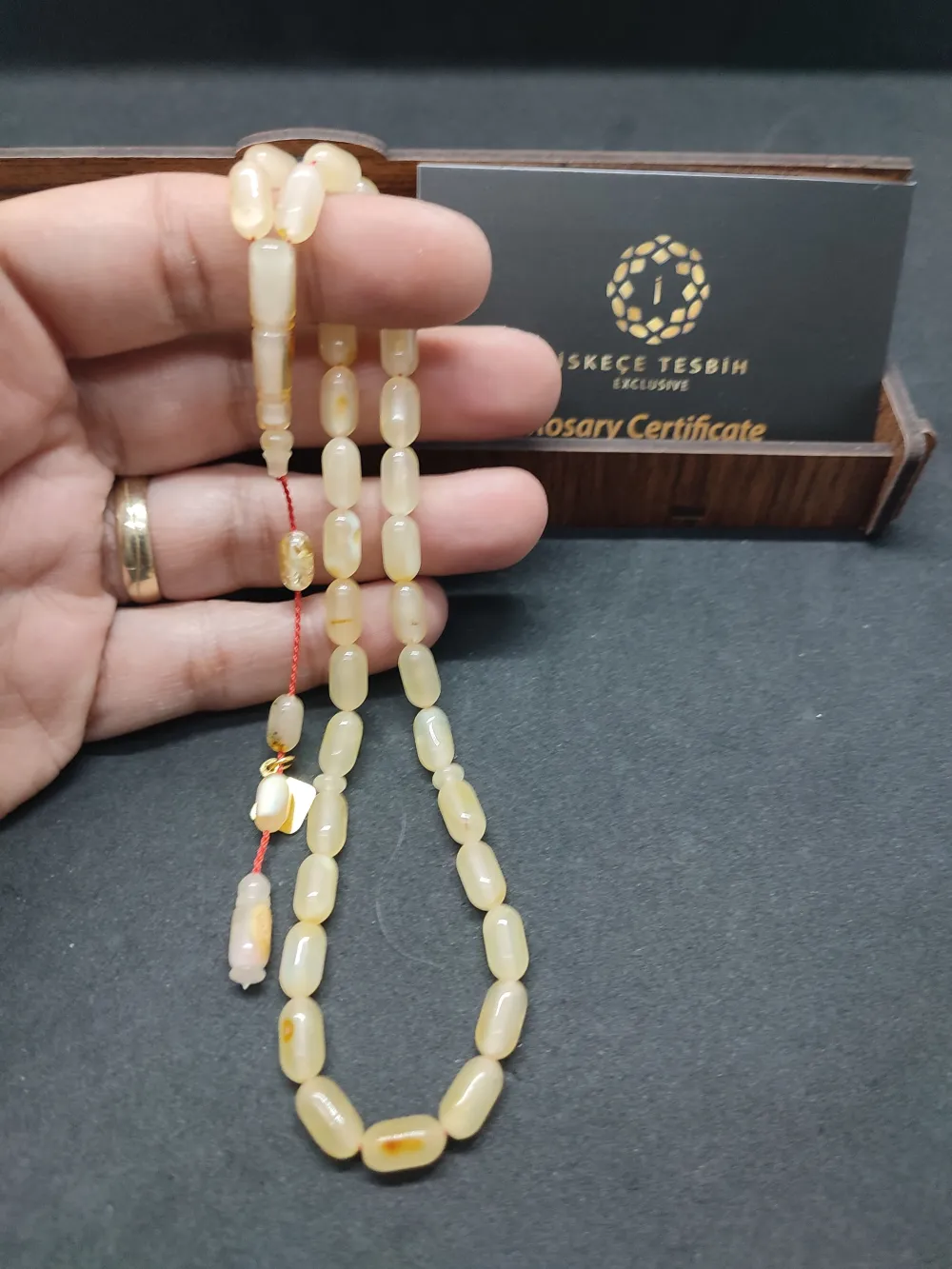 Ahşap Kutulu İskeçeli̇ Cemi̇l Usta Esri̇ 9.50 Gr. Rus Kaya Damla küçük resim 5