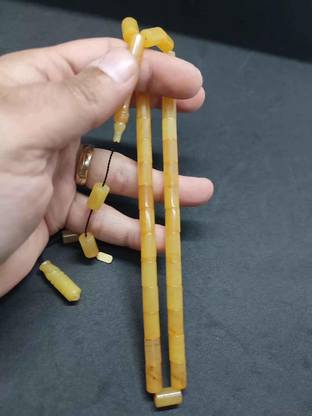 Uğur Şener Usta Eseri̇ 0.6 Şeffaf Deli̇m Çi̇ft Kat Ci̇lalı Ok Gi̇bi̇ Sıkma Kehri̇bar küçük resim 5