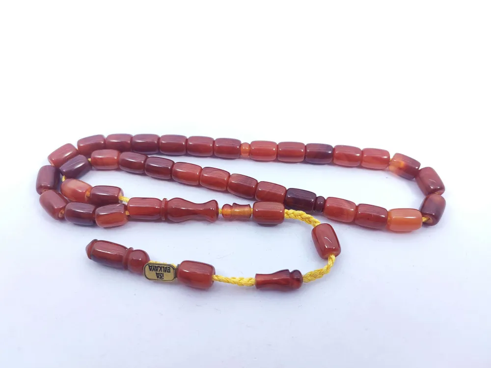 İsa Balkaya Eseri̇ Koni̇k Deli̇m(Eski̇ Usul) 12 Kat İpe Di̇zi̇li̇ Eski̇ Sıkma Kehri̇bar küçük resim 3