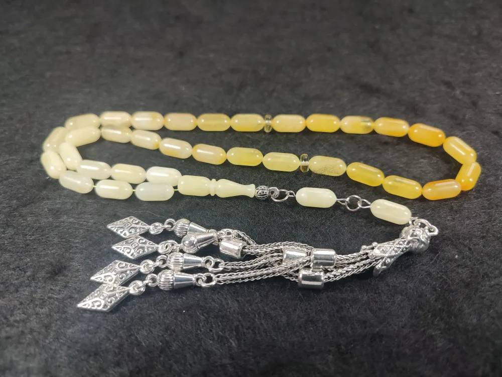 Gümüş Püsküllü 13.80 Gr. Orji̇nal Krali̇çe Baltık Kaya Damla Kehri̇bar küçük resim 3