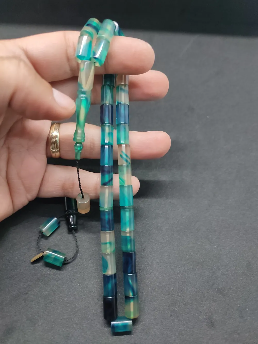 Uğur Şener Usta Eseri̇ 0.6 Şeffaf Deli̇m Çi̇ft Kat Ci̇lalı Ok Gi̇bi̇ Sıkma Kehri̇bar küçük resim 2