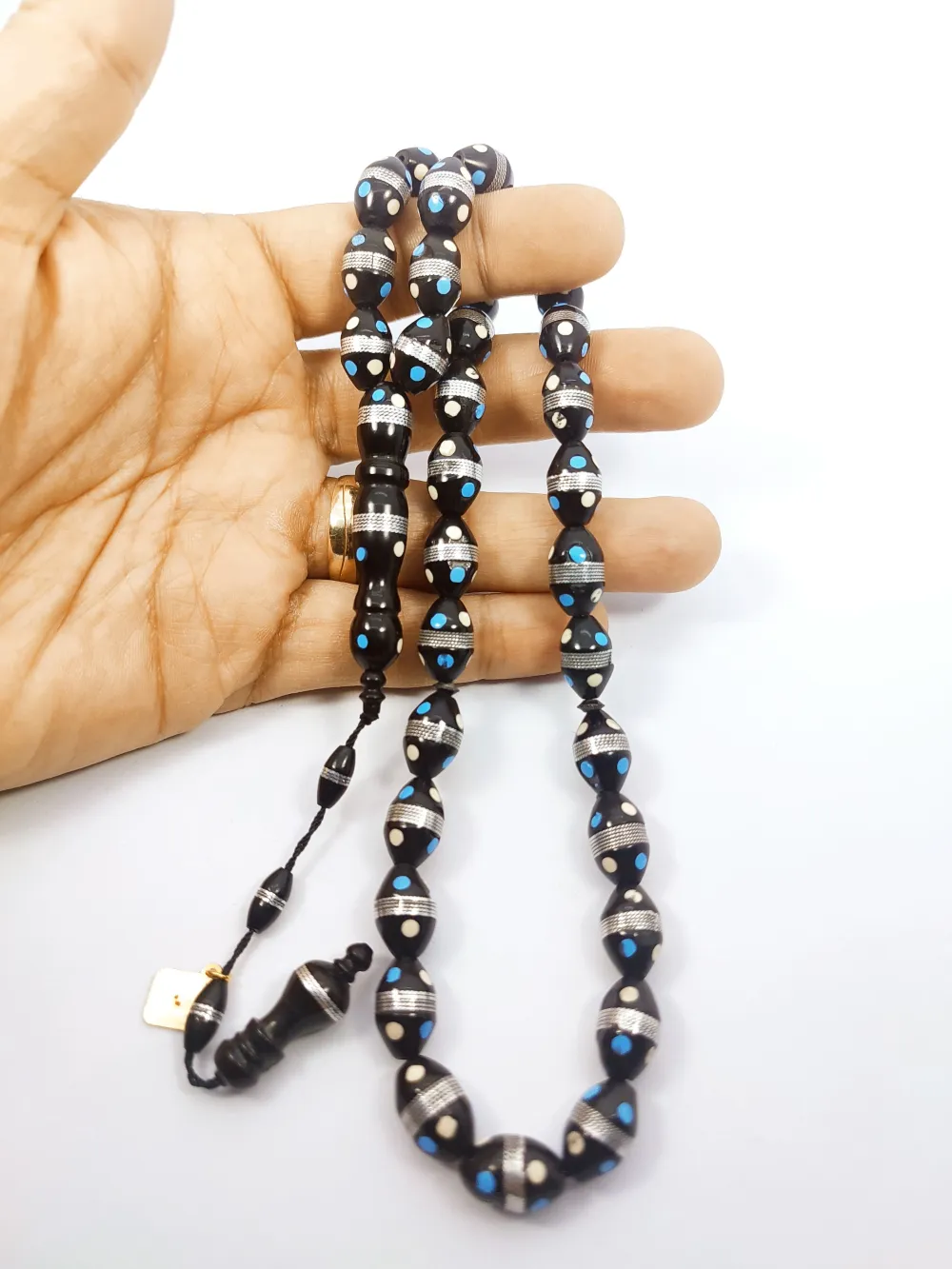 İskeçeli̇ Cemi̇l Usta Eseri̇ 925 Ayar Gümüş Sarmal Fi̇ruze Kombi̇nli̇ Kuka küçük resim 4