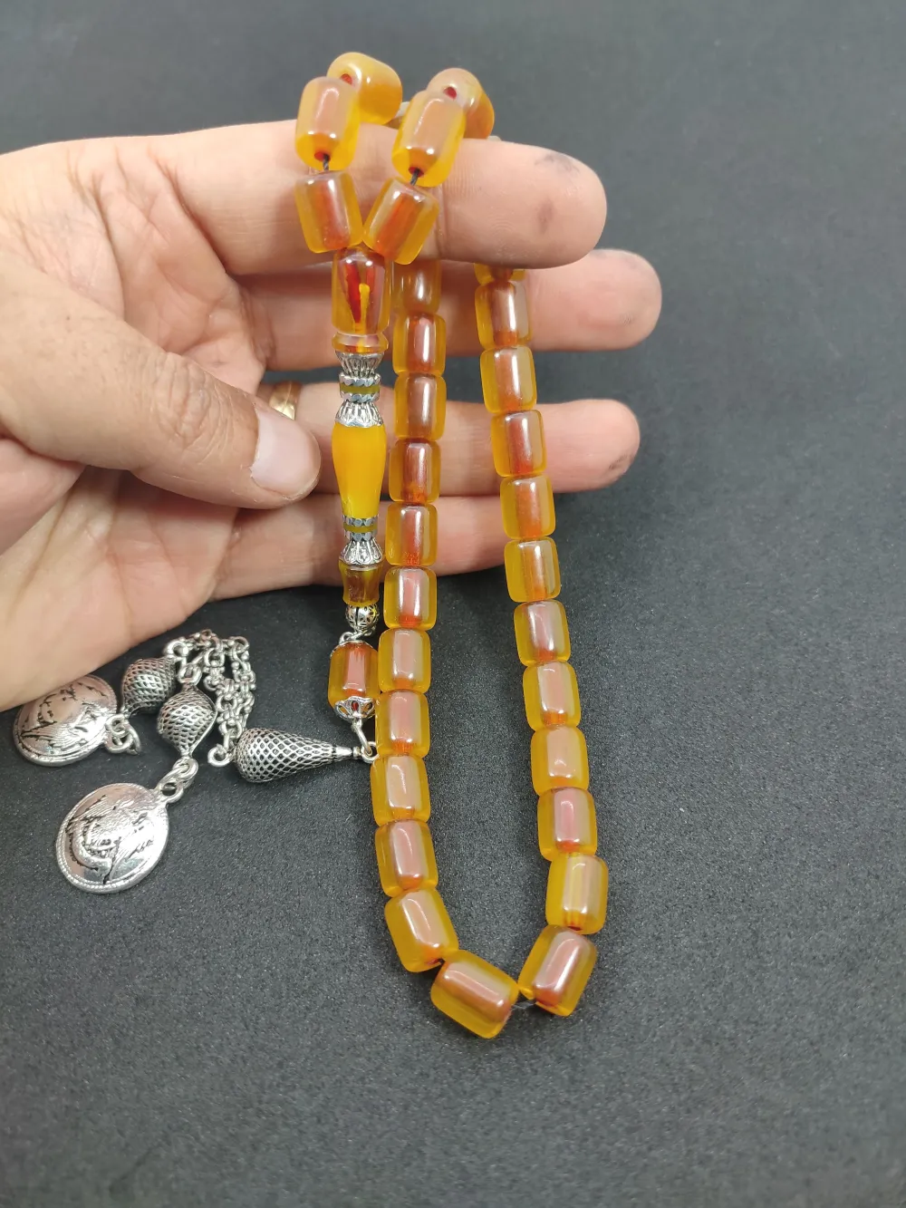 Zeyn Usta Eseri̇ 925 Ayar Gümüş Nakkaş  Alman Faturan küçük resim 5