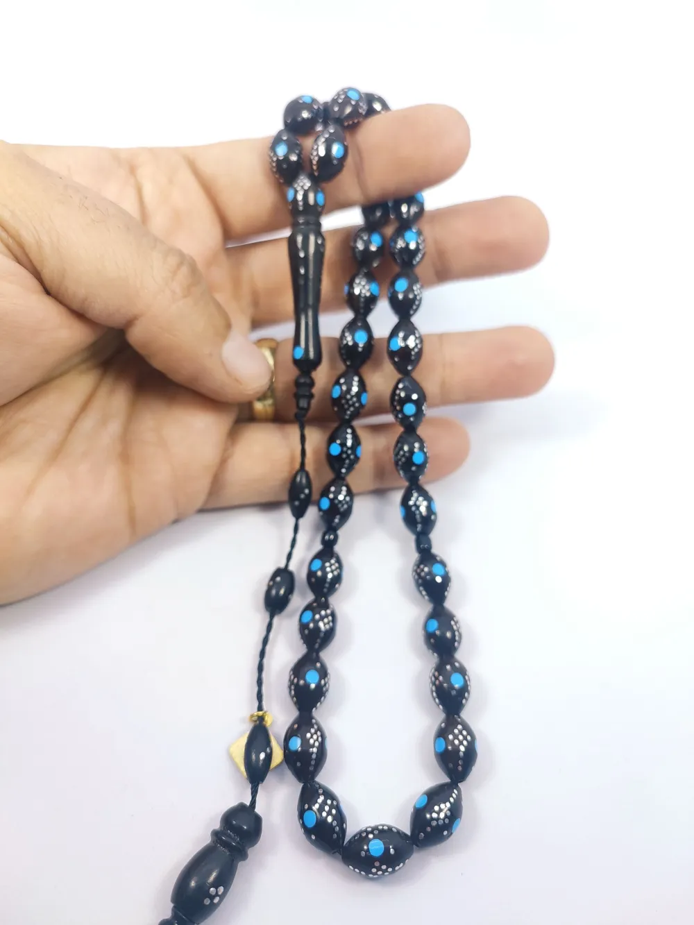 Hali̇l Hi̇lmi̇ Usta Eseri̇ 925 Ayar Gümüş Çakım Fi̇ruze Kombi̇nli̇ Kuka küçük resim 5