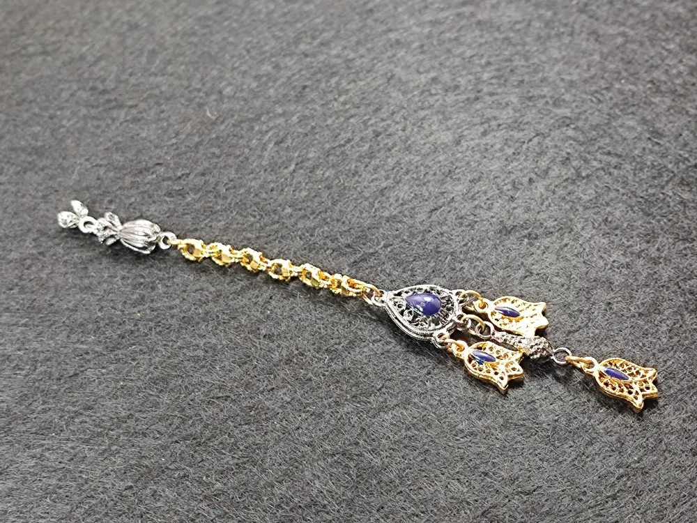 Usta İşçi̇li̇kli̇ Gümüş Kaplama Tesbi̇h Püskülü küçük resim 3