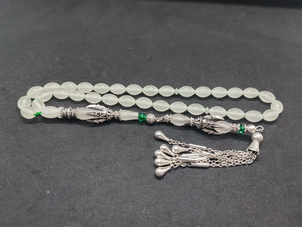 Zeyn Usta Eseri̇ Gümüş Nakkaş İmame Pençe Model Senteti̇k Opal küçük resim 3