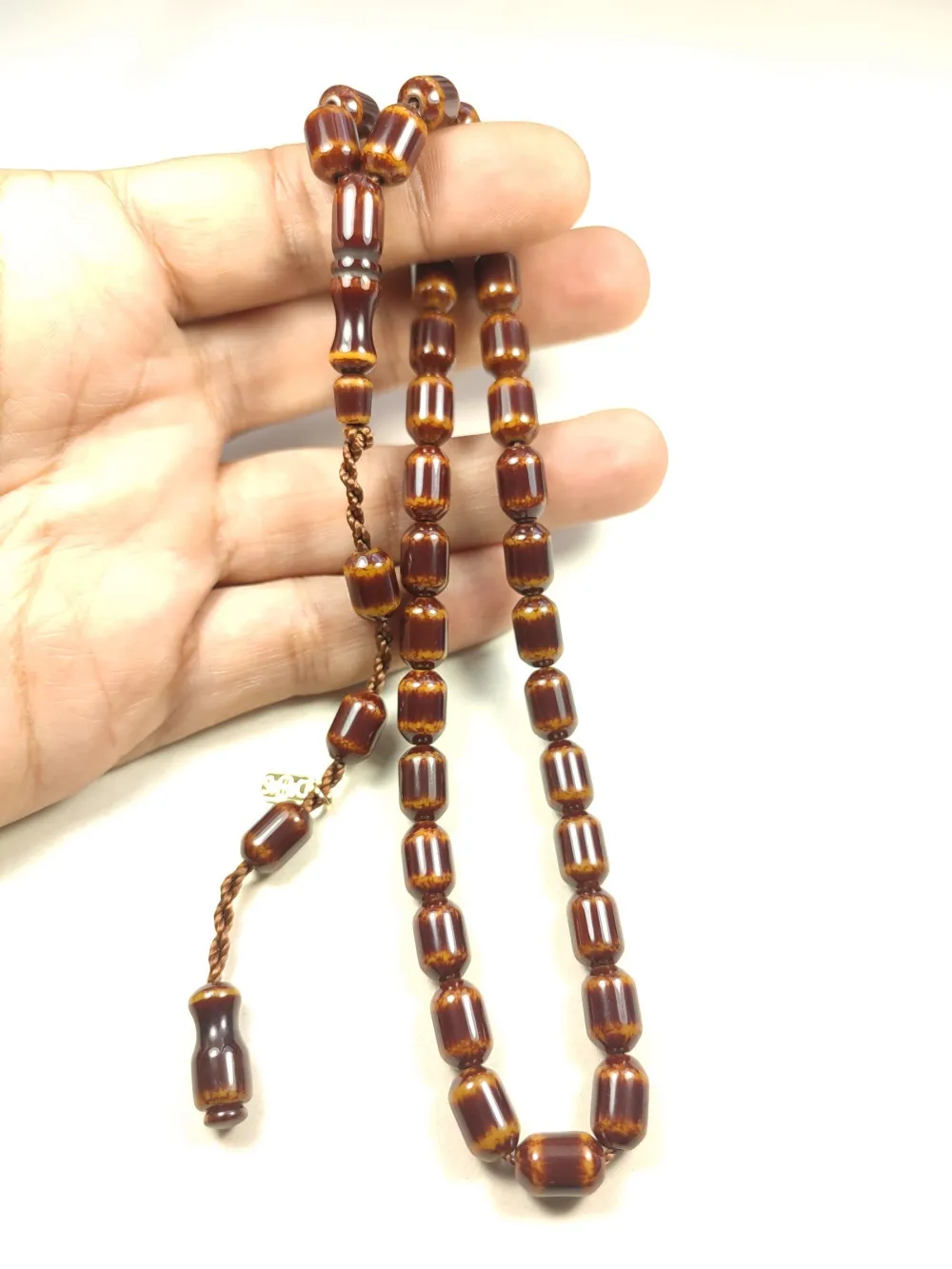 Muhammed Dabbas Usta İşi̇ İmzalı Kemi̇k Model Sıkma Kehri̇bar küçük resim 4