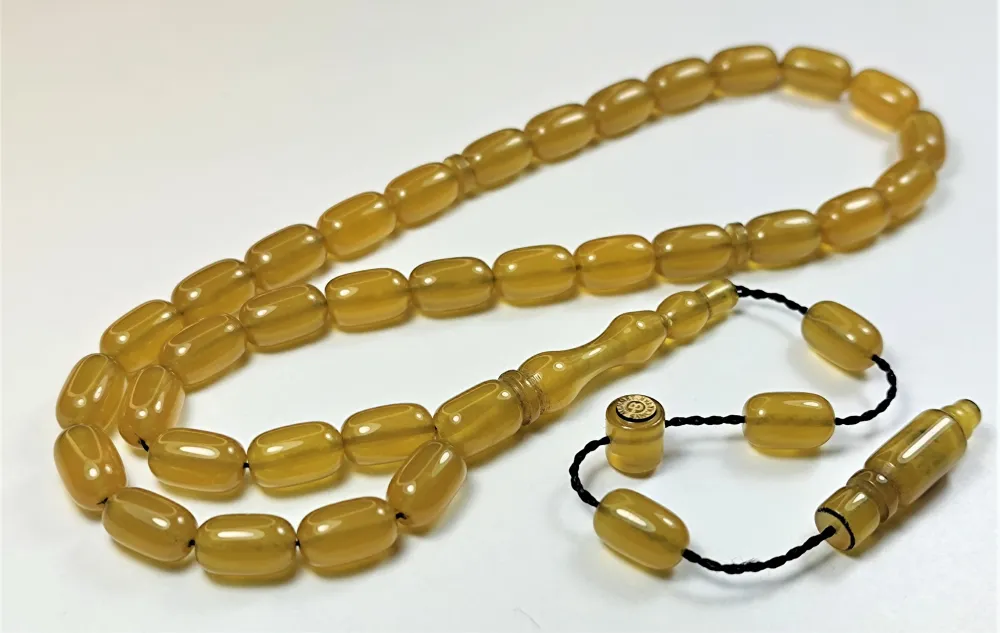 Mehmet Sancaktar Usta İşi̇ İmzalı Mühürlü Sıkma Kehri̇bar küçük resim 2