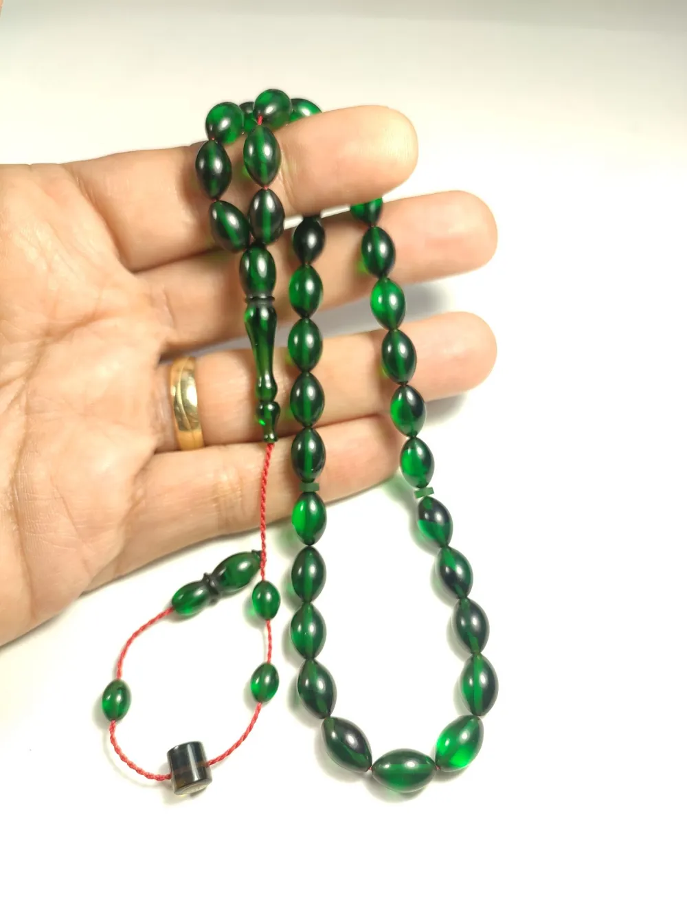 Mehmet Sancaktar Usta İşi̇ İmzalı Mühürlü  Sıkma Kehri̇bar küçük resim 5