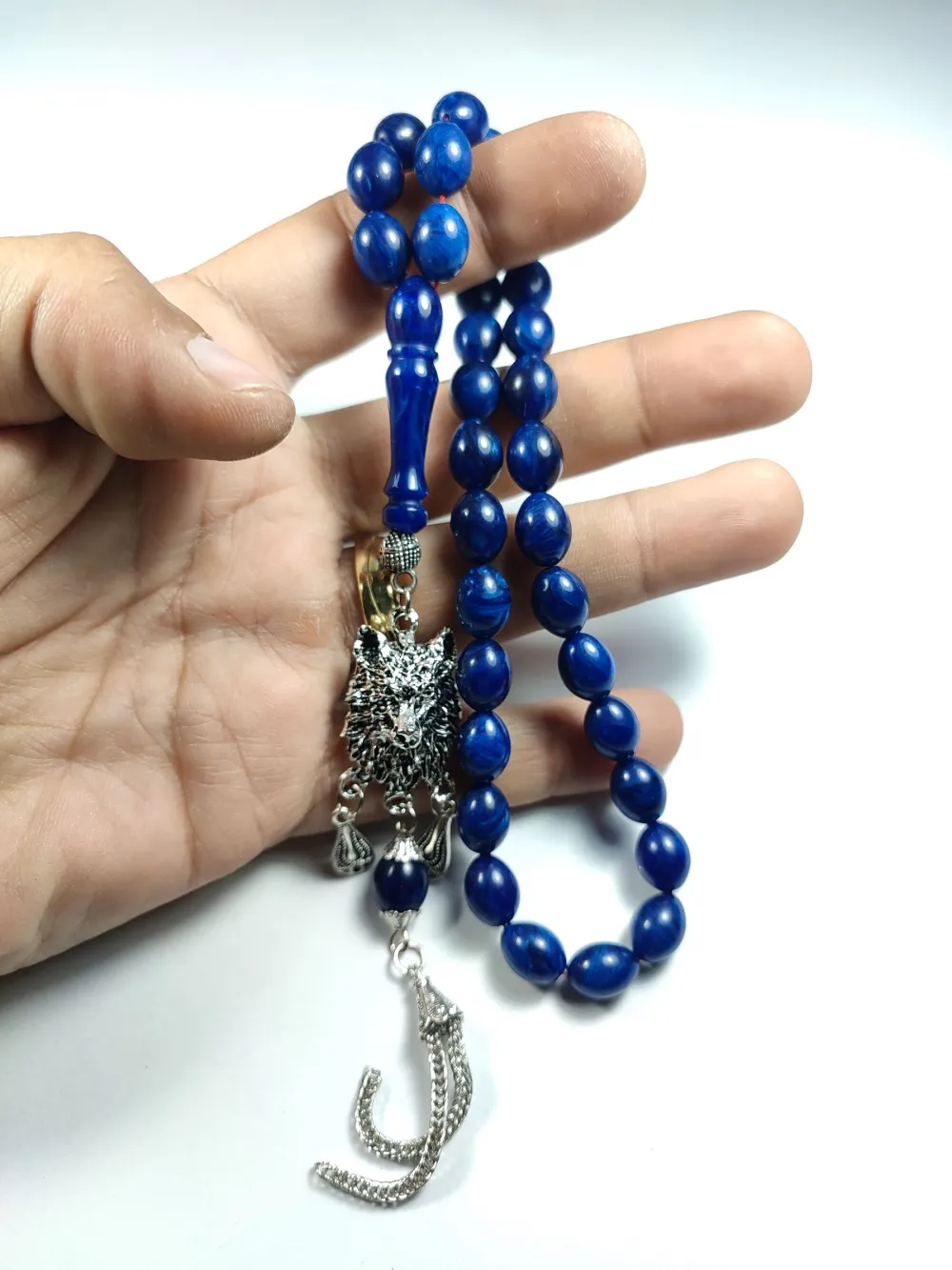 Kurt Başlı Alman Gümüş Püskül Kombi̇nli̇ 0.6 Deli̇m Sıkma Kehri̇bar küçük resim 5