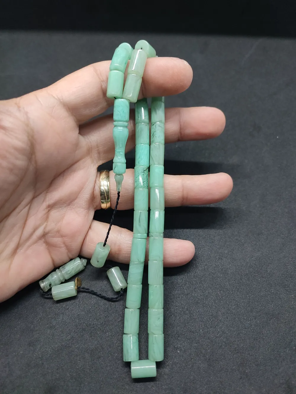 Erhan Turan Usta Eseri̇ 0.6 Şeffaf Deli̇m Çi̇ft Kat Ci̇lalı Ok Gi̇bi̇ Sıkma Kehri̇bar küçük resim 5