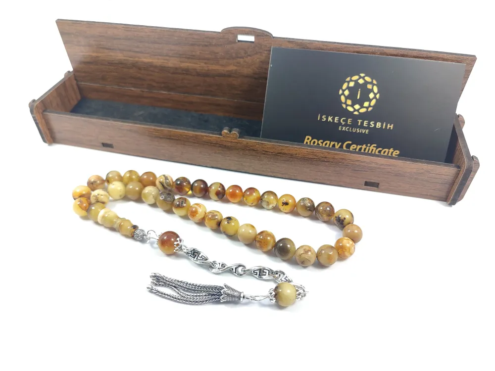 Gümüş Püsküllü İskeçeli̇ Cemi̇l Usta Eseri̇ 11.05 Gr. Toprak Fosi̇lli̇  Kaya Damla küçük resim 3