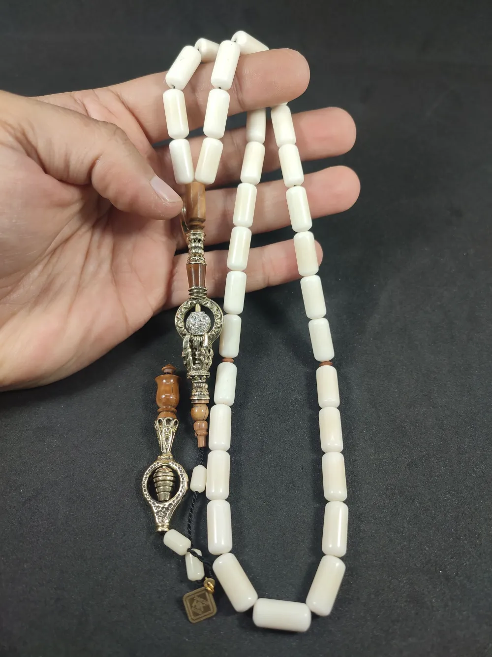 Hakan Kaya Usta  El İşçi̇li̇kli̇ Ağır Gümüş Nakkaşlı İri̇ Boy Deve Kemi̇ği̇ küçük resim 5