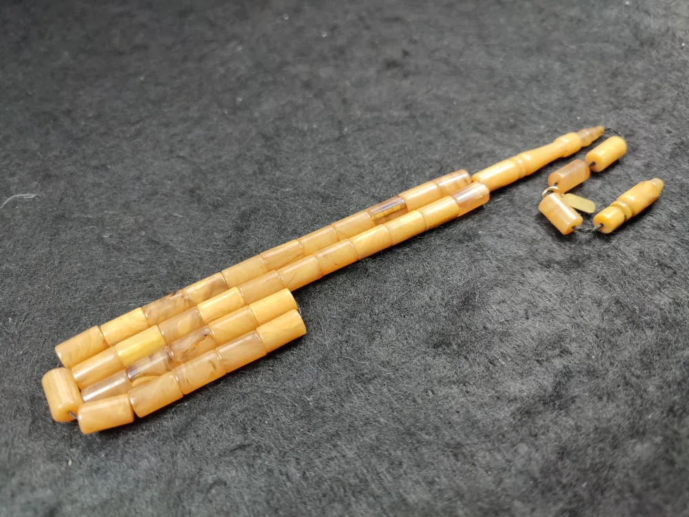 Furkan Gül Usta İşi̇ İmzalı Ok Gi̇bi̇ Sıkma Kehri̇bar küçük resim 3