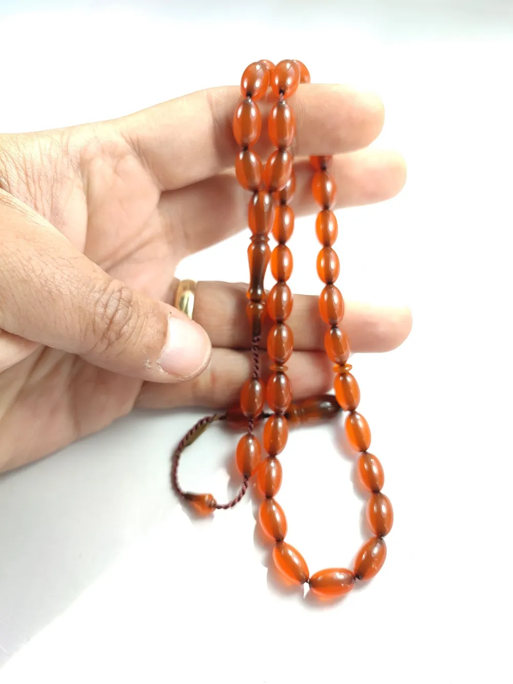 Ahmet Emi̇n Usta İşi̇ İmzalı Mühürlü Sıkma Kehri̇bar küçük resim 5