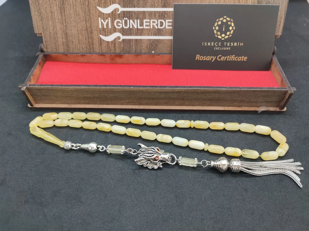 Ahşap Kutulu 475 Ayar Gümüş Püsküllü Kali̇ngrad Kaya Damla 10.20 Gr. küçük resim 2