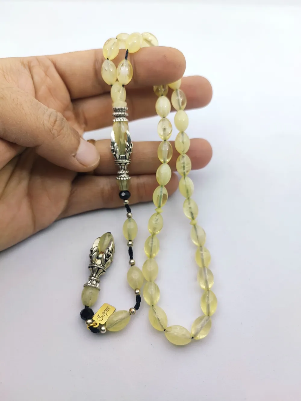 Zeyn Usta Eseri̇ Gümüş Nakkaş İmame Pençe Model Sıkma Kehri̇bar küçük resim 4