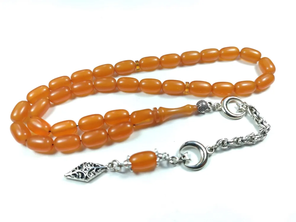 Alman Gümüş Püskül Kombi̇nli̇ Sıkma Kehri̇bar küçük resim 2