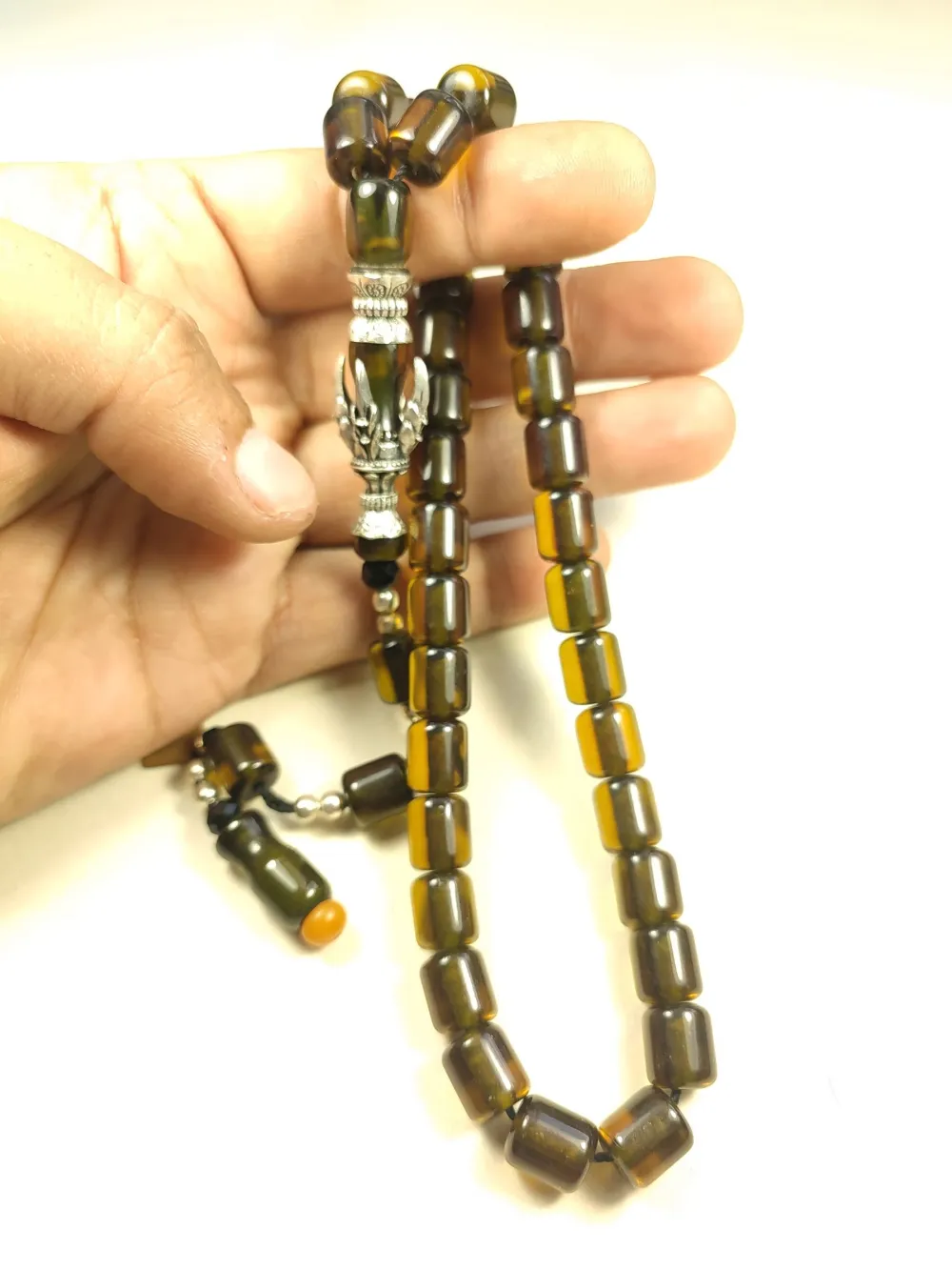 Zeyn Usta Eseri̇ İmzalı Bronz Nakkaş İmame Hi̇tame Pençe Model Sıkma Kehri̇bar küçük resim 4