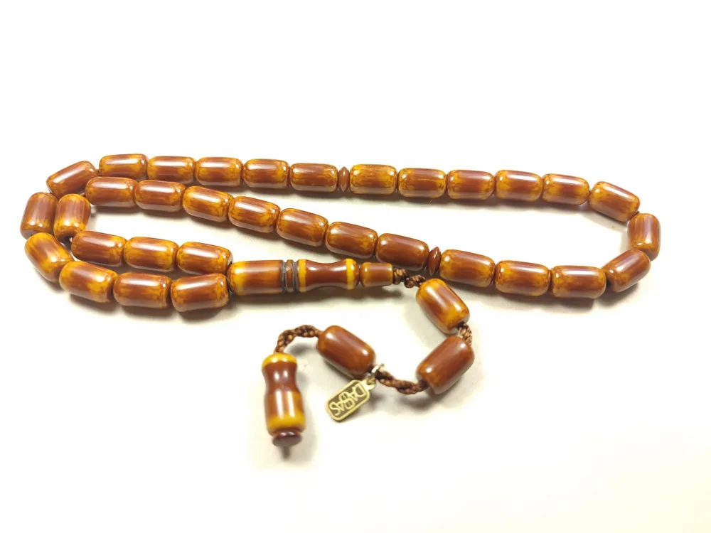 Muhammed Dabbas Usta İşi̇ İmzalı Kemi̇k Model Sıkma Kehri̇bar küçük resim 3