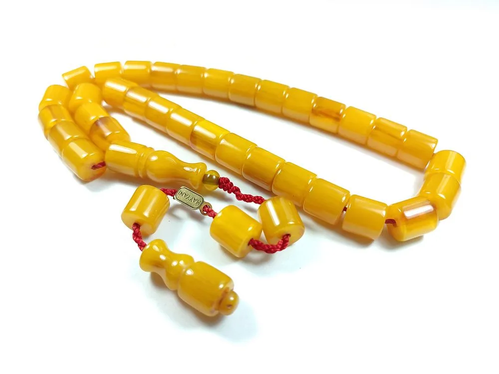 Hayyani̇ Usta İşi̇ İmzalı Mühürlü Di̇k Damar Sıkma Kehri̇bar Çubuk küçük resim 2