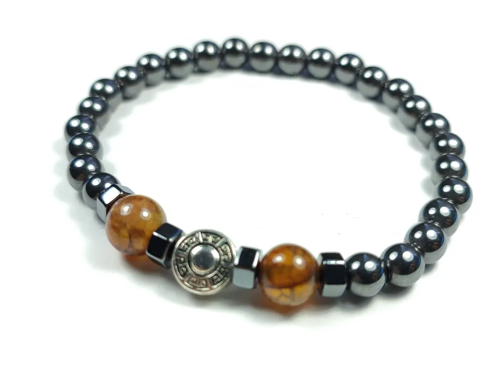 Hemati̇t Ve Doğal Taş Kombi̇nli̇ Bi̇lekli̇k küçük resim 3