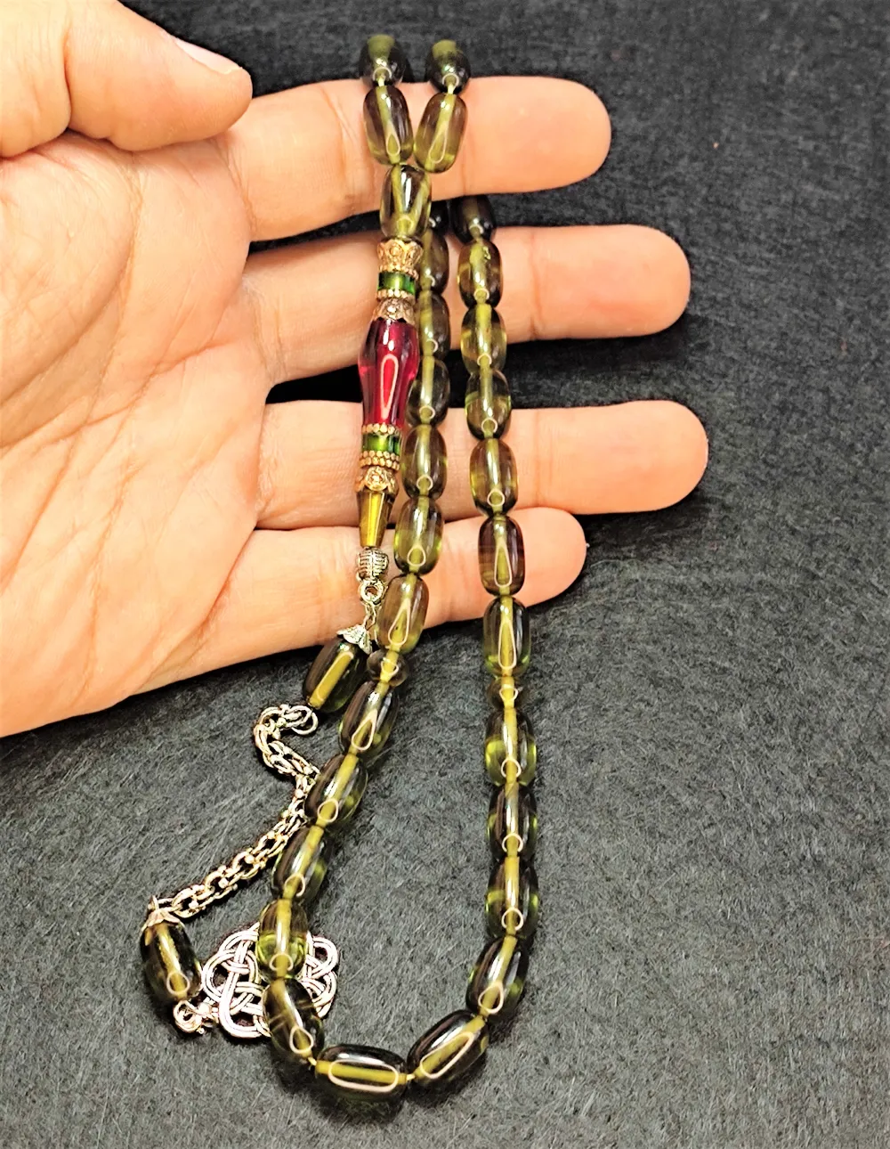 Nakkaş İşçi̇li̇kli̇ Özel Di̇zayn Sıkma Kehri̇bar küçük resim 4