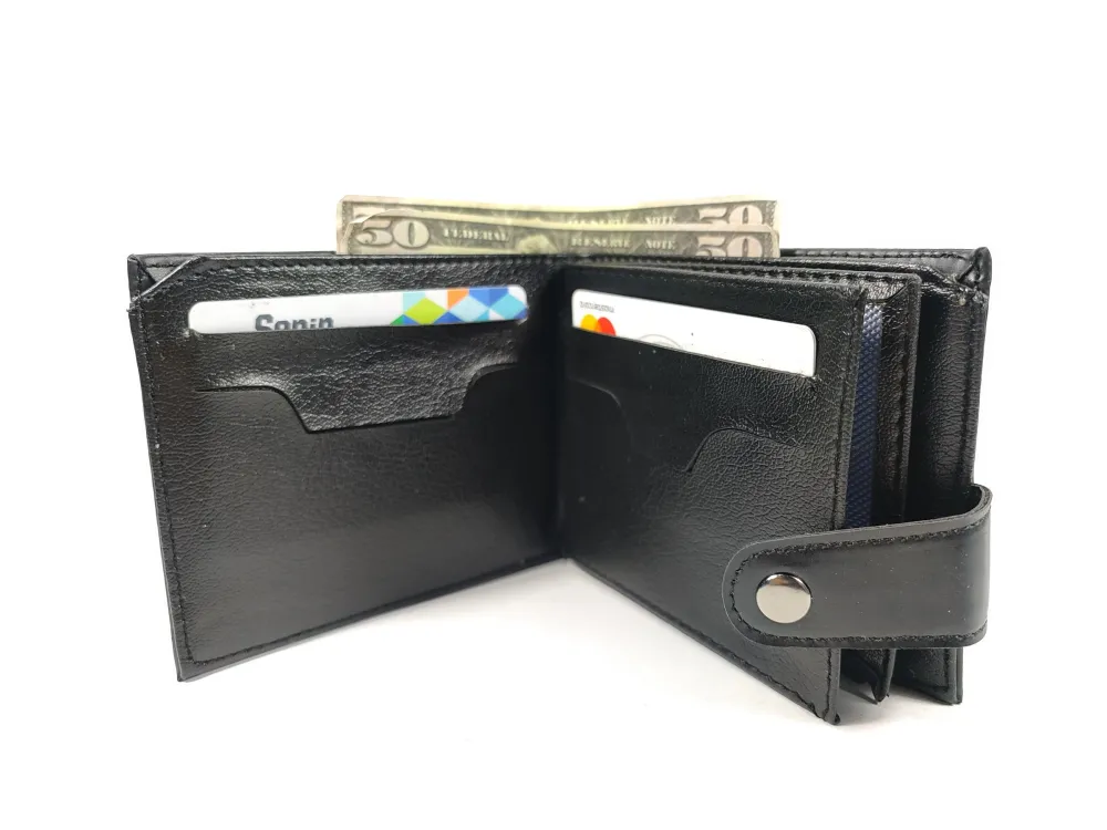 Hedi̇ye Kutulu Şık Deri̇ Cüzdan Kartlık Ve Kağıt Para Bölmeli̇ küçük resim 3