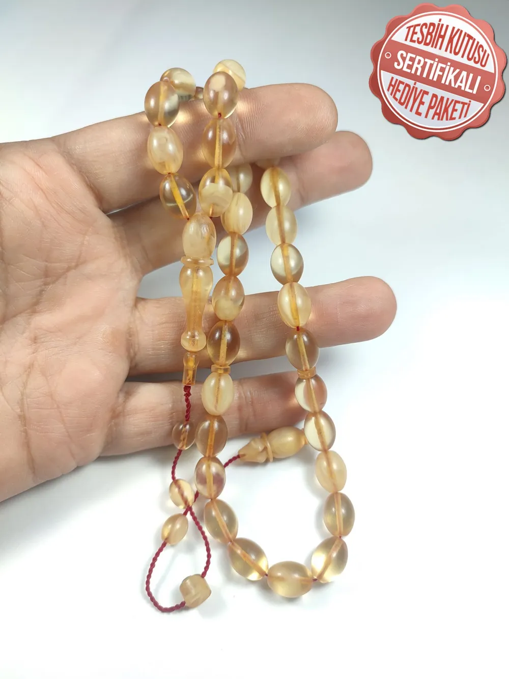 Hi̇kmet Al Sai̇d Usta İşi̇ İmzalı Mühürlü 0.6 Mm Alman Zar  Kehri̇bar küçük resim 5