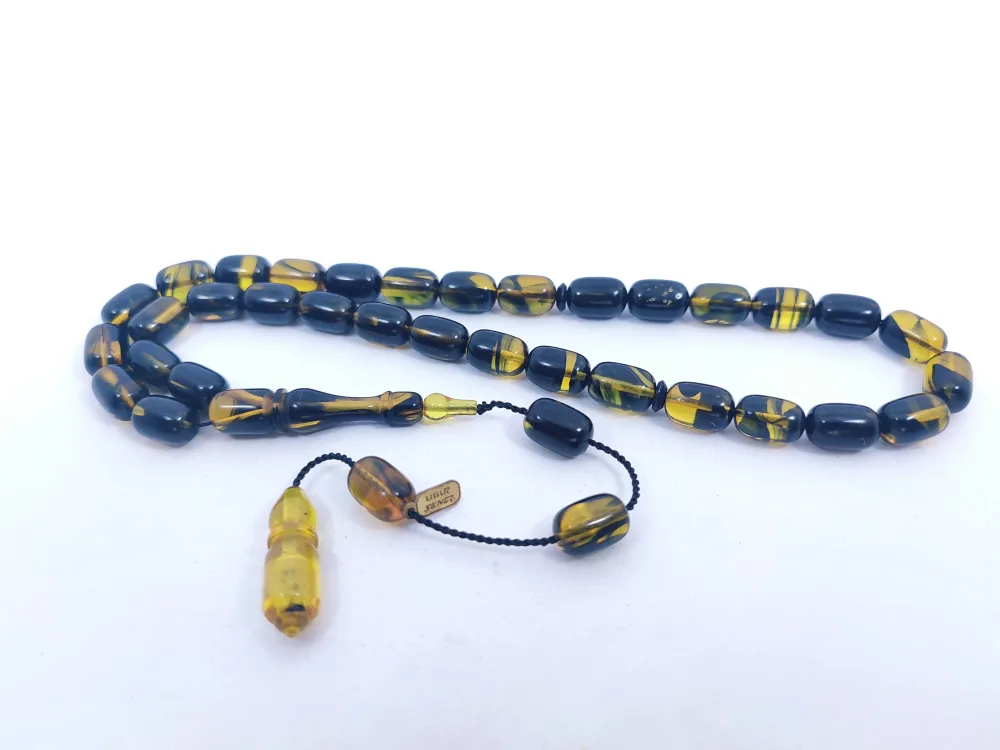 Uğur Şener Usta Eseri̇ 0.6 Şeffaf Deli̇m Çi̇ft Kat Ci̇lalı Sıkma Kehri̇bar küçük resim 2