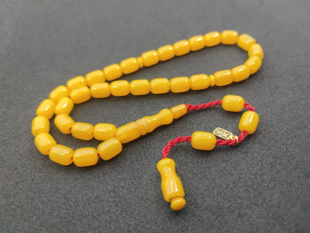 Muhammed Dabbas Usta İşi̇ İmzalı Sıkma Kehri̇bar küçük resim 3