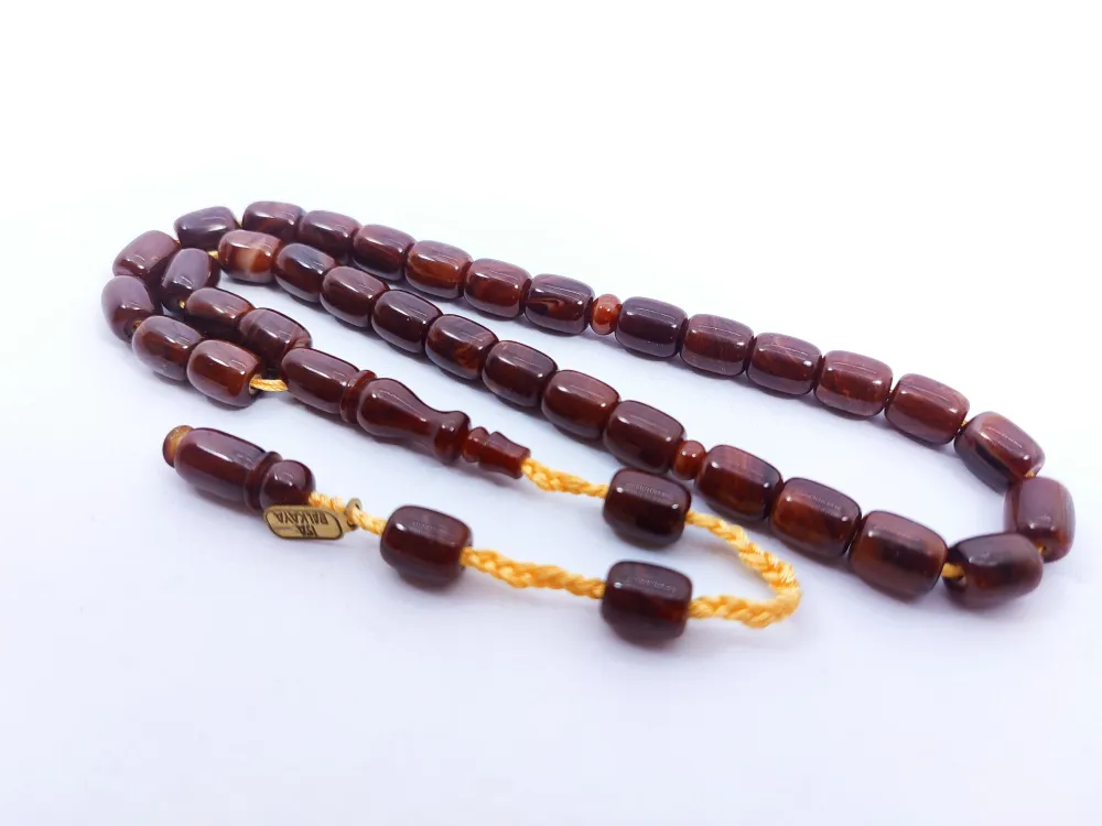 İsa Balkaya Eseri̇ Koni̇k Deli̇m(Eski̇ Usul) 12 Kat İpe Di̇zi̇li̇ Eski̇ Sıkma Kehri̇bar küçük resim 2