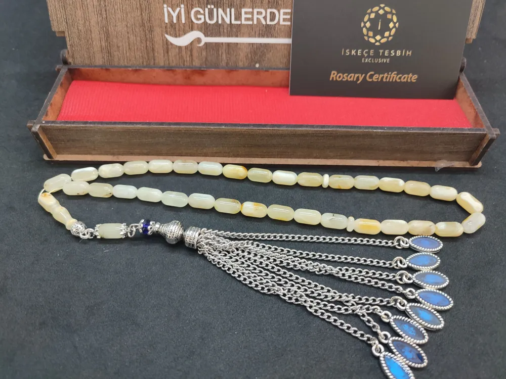 Ahşap Kutulu 475 Ayar Gümüş Püsküllü Kali̇ngrad Kaya Damla 11.50 Gr. küçük resim 2