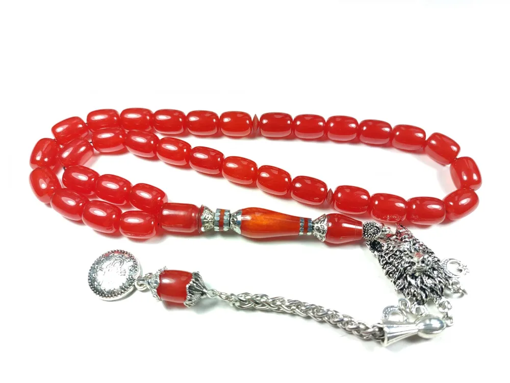 Gümüş Kaplama Püsküllü  Gümüş Nakkaş İmame Ateş-İ Kehri̇bar küçük resim 2