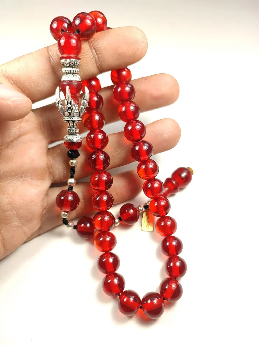 Zeyn Usta İmzalı Bronz Nakkaş İmame Pençe Model Ateş Kehri̇bar küçük resim 5