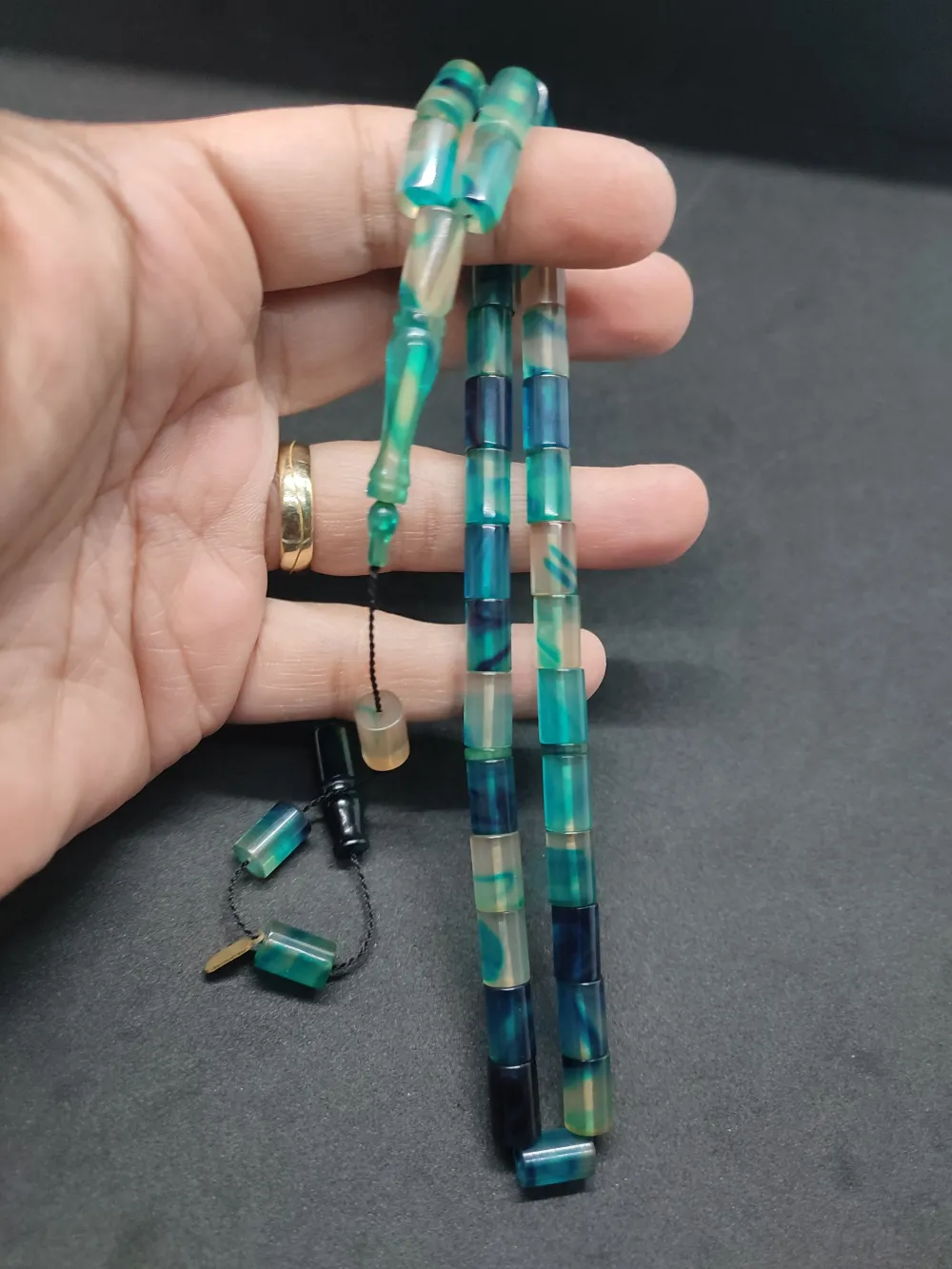 Uğur Şener Usta Eseri̇ 0.6 Şeffaf Deli̇m Çi̇ft Kat Ci̇lalı Ok Gi̇bi̇ Sıkma Kehri̇bar küçük resim 5