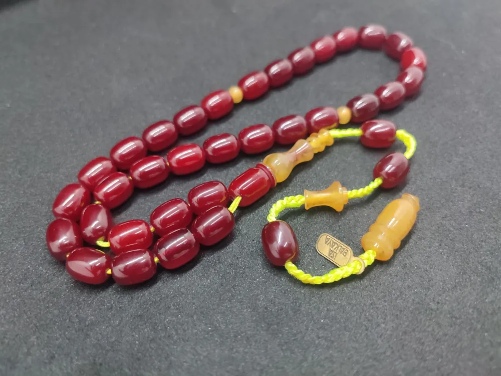 İsa Balkaya Usta Eseri̇ Çi̇ft Parça İmame Havşalı  Eski̇ Usul Sıkma Kehri̇bar