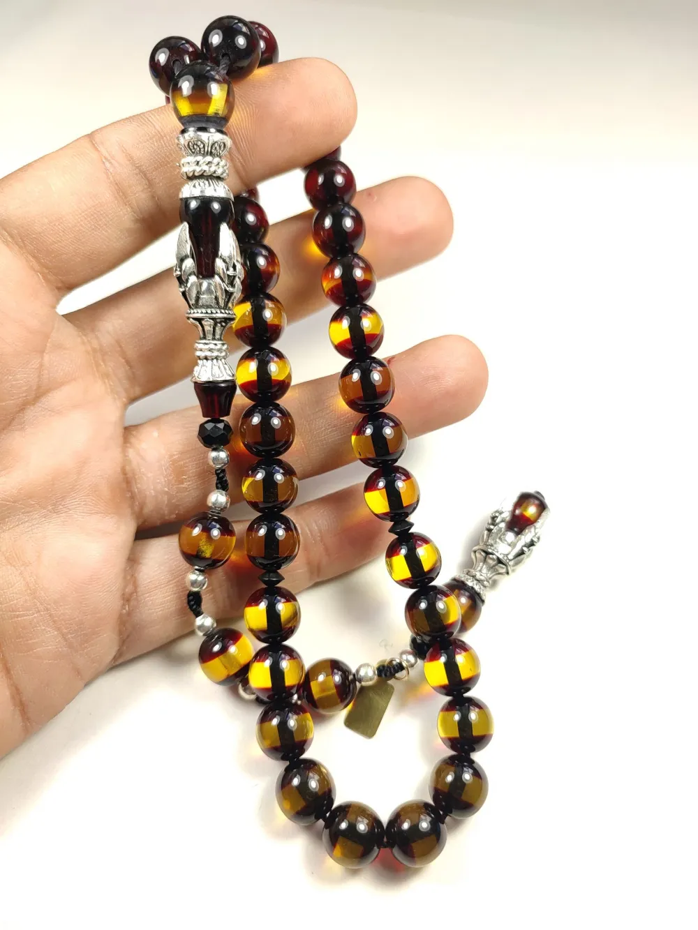 Zeyn Usta İmzalı Bronz Nakkaş İmame Hi̇tame Pençe Model Sıkma Kehri̇bar küçük resim 5