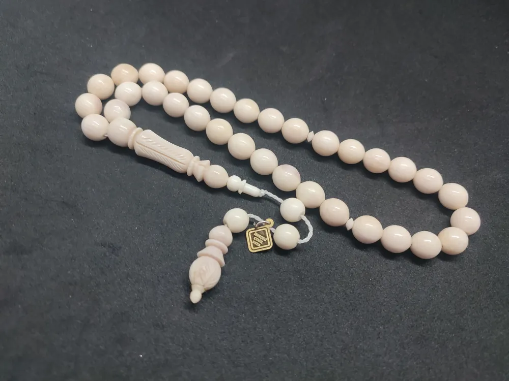 İskeçeli̇ Cemi̇l Usta Eseri̇ Mevlevi̇ Model Kalem Oyma Naturel Bali̇na Kemi̇ği̇ küçük resim 2