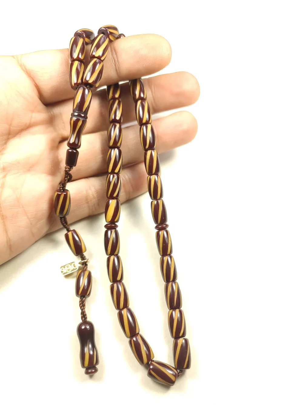 Muhammed Dabbas Usta İşi̇ İmzalı Kalem Oyma Sıkma Kehri̇bar küçük resim 4