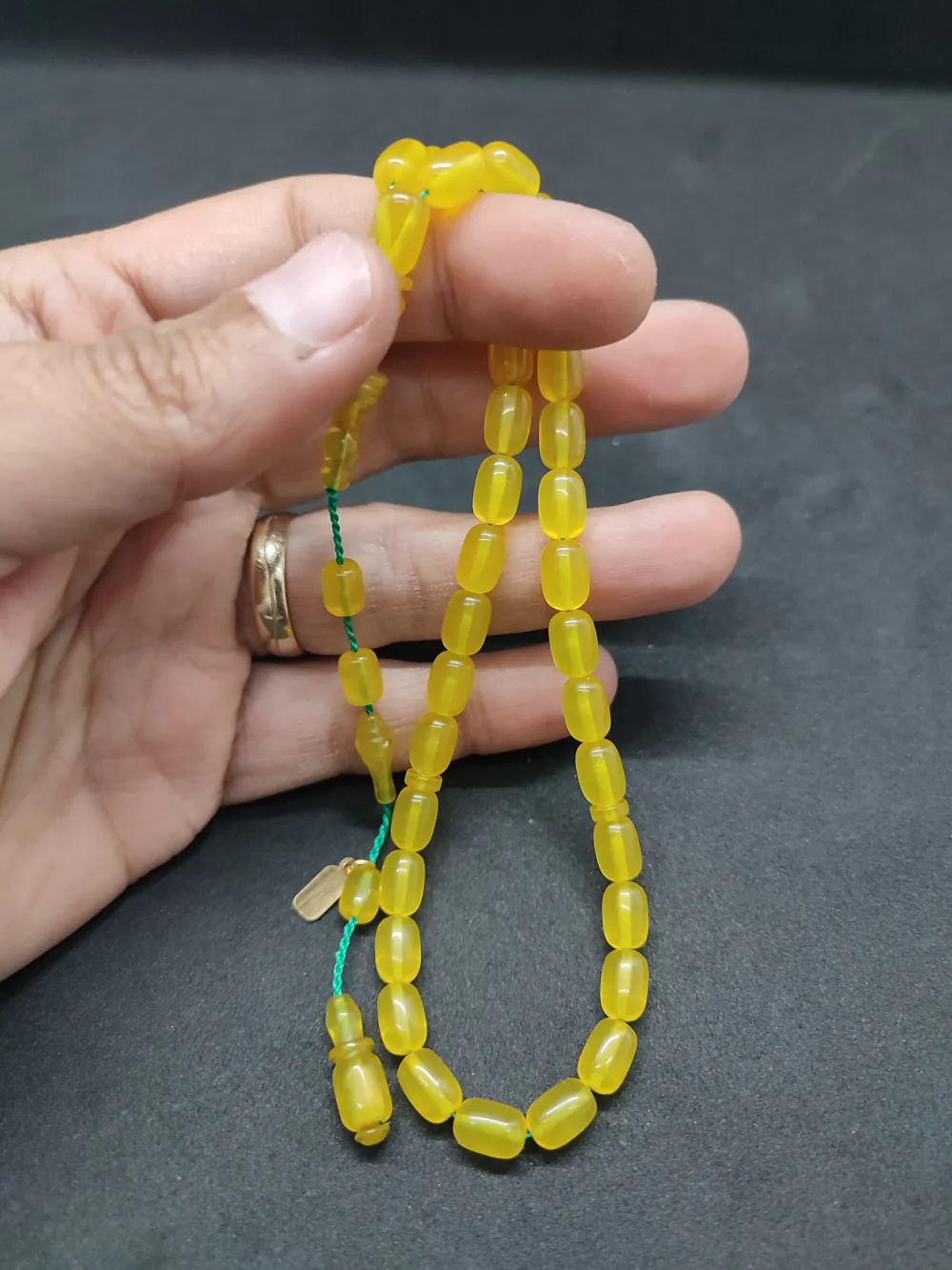 Uğur Şener Usta Eseri̇ İmame Halkalı Çi̇ft Kat Ci̇lalı Sıkma Kehri̇bar küçük resim 5