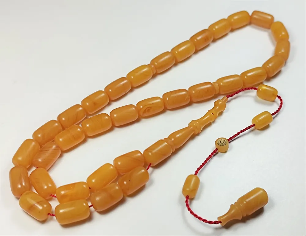 Mehmet Sancaktar Usta İşi̇ İmzalı Mühürlü İmame Oturtma  Sıkma Kehri̇bar küçük resim 2