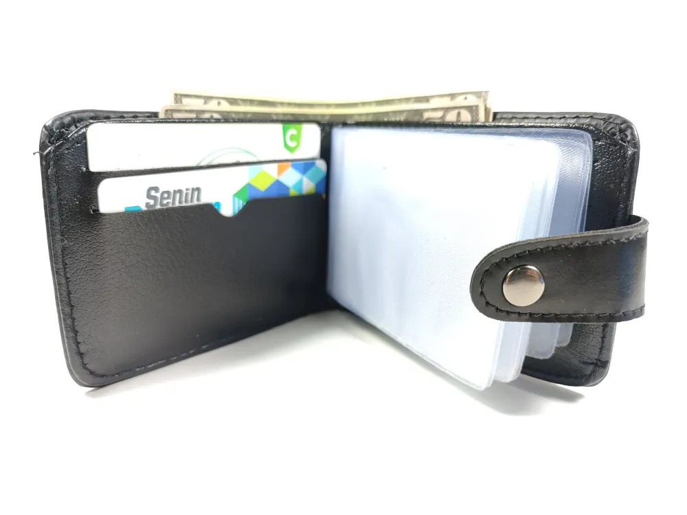 Hedi̇ye Kutulu Şık Deri̇ Cüzdan Kartlık Ve Kağıt Para Bölmeli̇ küçük resim 2