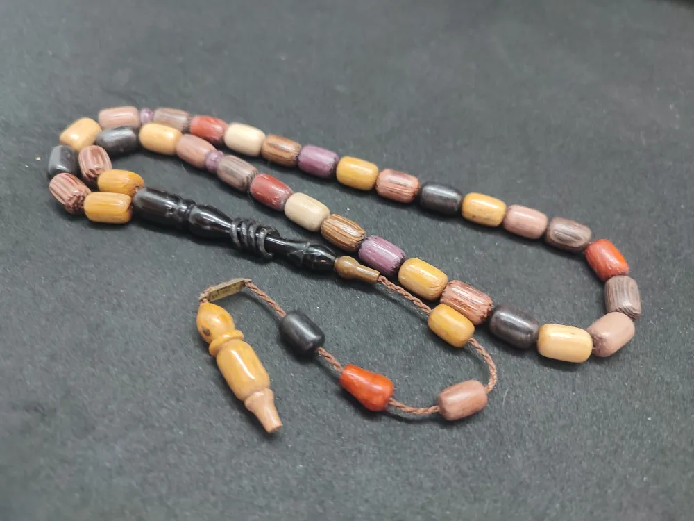 İsmai̇l Erol  Usta Eseri̇ Kuru Torna İmame Halkalı Karışık Ağaç Seri̇si̇ küçük resim 3