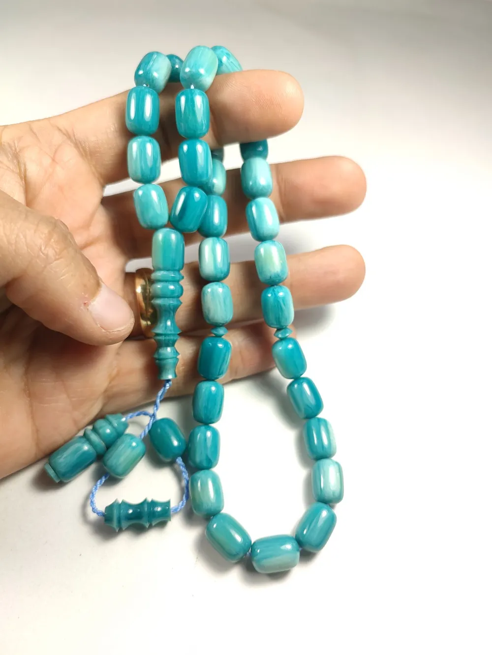 Emi̇na Ri̇şvani̇ Usta İşi̇ İmzalı Sıkma Kehri̇bar küçük resim 5