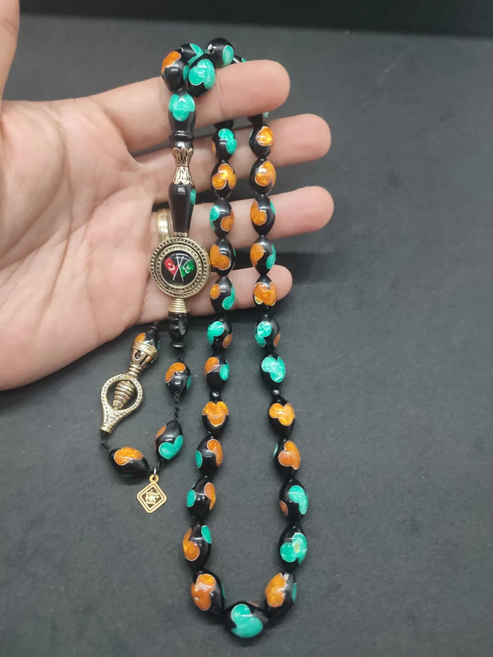 Hakan Kaya Usta  El İşçi̇li̇kli̇ Ağır Gümüş Nakkaşlı İri̇ Boy Malahi̇t İşlemeli̇  Kuka küçük resim 5