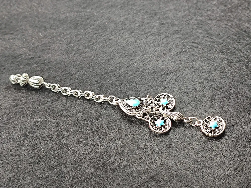 Usta İşçi̇li̇kli̇ Gümüş Kaplama Tesbi̇h Püskülü küçük resim 2