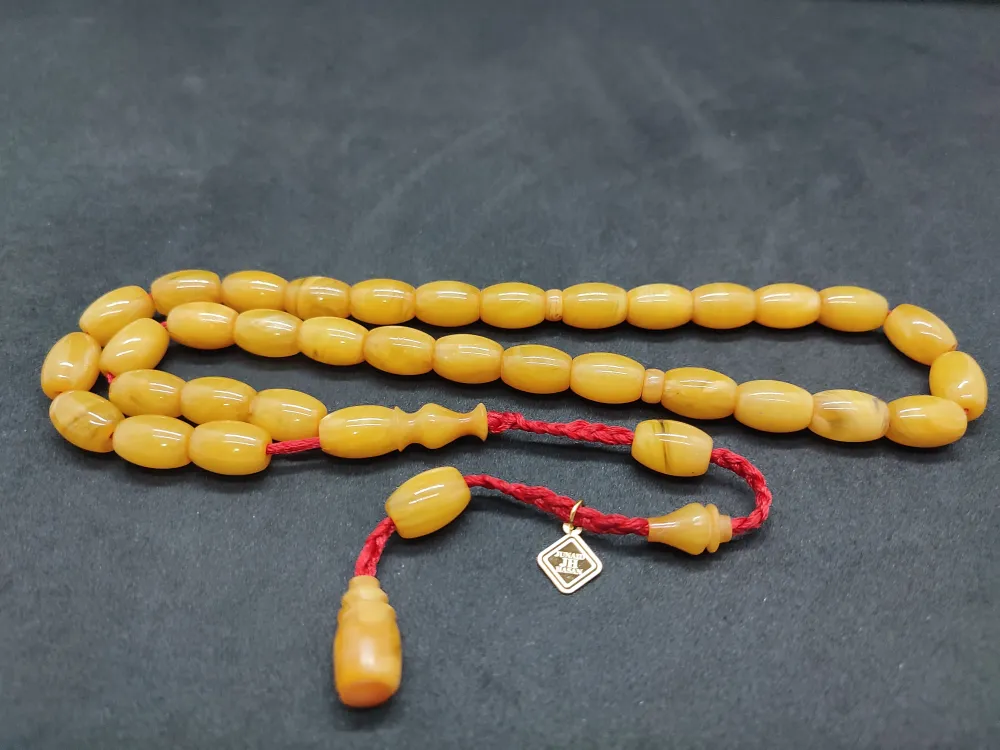 Junai̇d Hasan Usta Eseri̇ Kat Kat İpe Di̇zi̇li̇ Eski̇ Usul Çalışılma Sıkma Kehri̇bar küçük resim 3